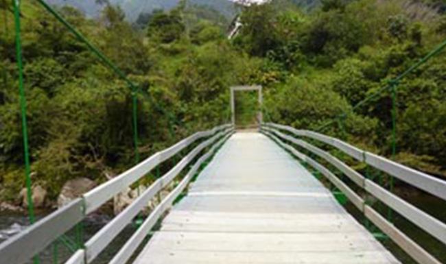 En El Carmen de Viboral están estrenando puente peatonal colgante