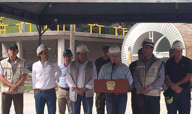 Inicia la generación de energía en Central Guatapé: Presidente Santos