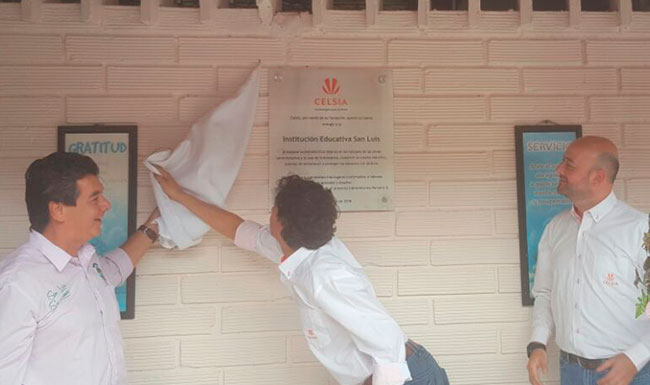 En San Luis Celsia aporta a la educación