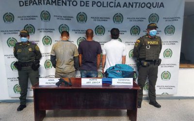 Por robo a finca tres hombres fueron capturados en Marinilla