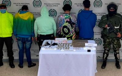 Autoridades en Marinilla capturaron 4 personas con armas y estupefacientes