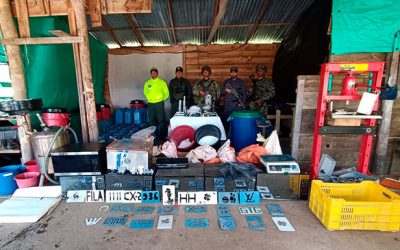 En San Vicente Ferrer, destruyeron un Laboratorio de Clorhidrato de Cocaína